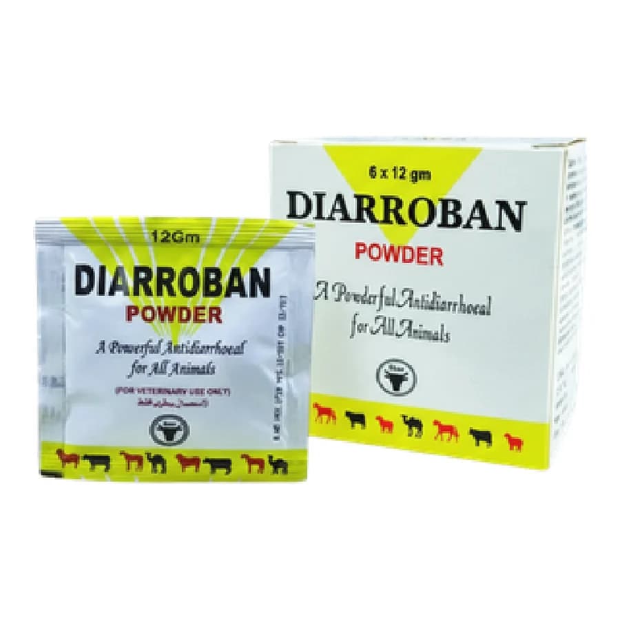 Diarroban Powder packaging